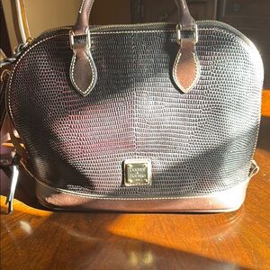 Dooney & Bourke Black and Brown Satchel